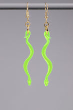 Load image into Gallery viewer, Small Boa Earrings - Neon Green
