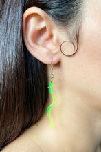 Load image into Gallery viewer, Small Boa Earrings - Neon Green
