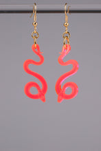 Load image into Gallery viewer, Small Serpentine Earrings - Neon Pink
