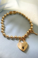 Load image into Gallery viewer, Heart Padlock Ball Chain Necklace
