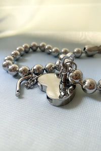 Heart Padlock Ball Chain Necklace