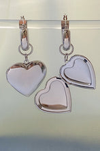 Load image into Gallery viewer, Heart Locket Earrings - Silver
