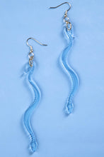 Load image into Gallery viewer, Large Boa Earrings - Light Blue
