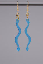 Load image into Gallery viewer, Small Boa Earrings - Blue
