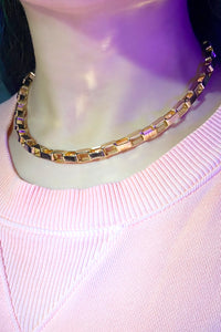 Box Link Choker Necklace