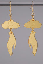 Load image into Gallery viewer, Small Hand Cloud Earrings - Gold
