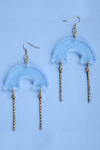 Load image into Gallery viewer, Large Diamond Rainbow Earrings - Light Blue
