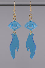 Load image into Gallery viewer, Small Hand Eye Earrings - Blue
