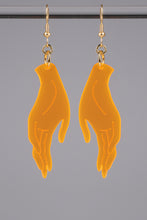 Load image into Gallery viewer, Large Hand Earrings - Neon Orange
