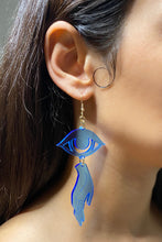 Load image into Gallery viewer, Large Hand Eye Earrings - Blue
