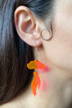 Load image into Gallery viewer, Small Hand Cloud Earrings - Neon Pink
