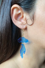 Load image into Gallery viewer, Small Hand Cloud Earrings - Blue
