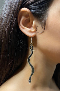 Large Boa Earrings - Silver