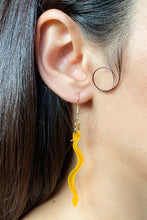 Load image into Gallery viewer, Small Boa Earrings - Neon Orange
