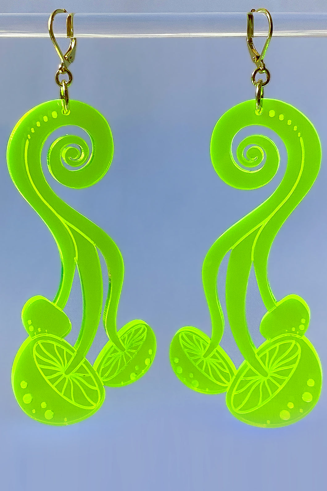 PsiiLo Earrings - Neon Green