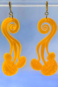 PsiiLo Earrings - Neon Orange