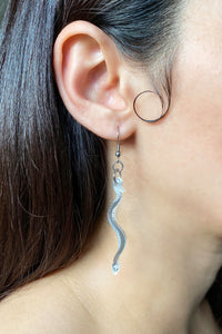 Small Boa Earrings - Silver