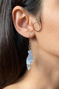 Small Hand Earrings - Silver