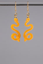 Load image into Gallery viewer, Small Serpentine Earrings - Neon Orange
