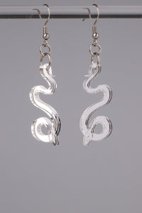 Small Serpentine Earrings - Silver