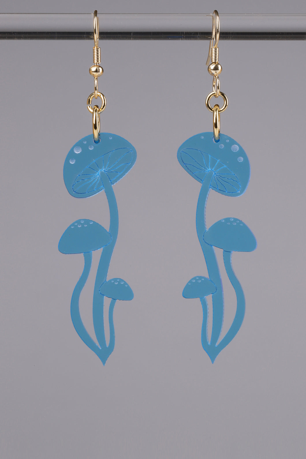 Small Shroom Earrings - Blue