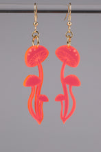 Load image into Gallery viewer, Small Shroom Earrings - Neon Pink
